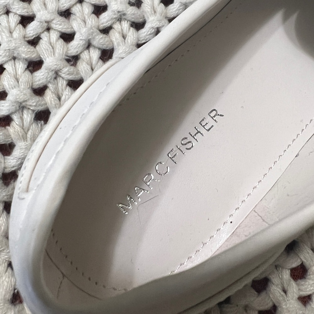 Marc Fisher White Studded Loafer 9.5 - Picture 4 of 7